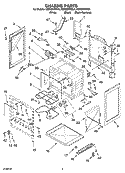 CHASSIS PARTS Diagram and Parts List for KERI201PBL4  KitchenAid Range