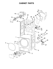 Part Location Diagram of W10354762 Whirlpool HANDLE