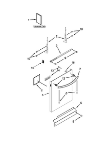 Door And Panel Parts Diagram and Parts List for 66513479N410  Kenmore Dishwasher