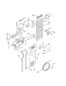 Air Flow & Reservoir Parts Diagram and Parts List for KCCS36FJT00  KitchenAid Refrigerator