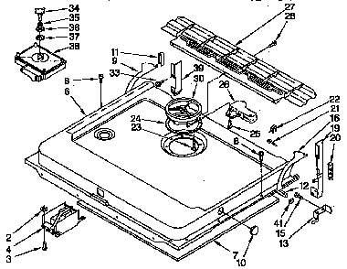 Door And Latch Parts Diagram and Parts List for KUDT23HY3  KitchenAid Dishwasher