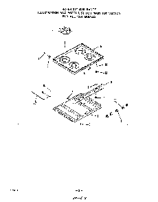 Main Top Diagram and Parts List for 1234*0A  Roper Range