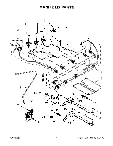 Manifold Parts Diagram and Parts List for KFGG500ESS6  KitchenAid Range