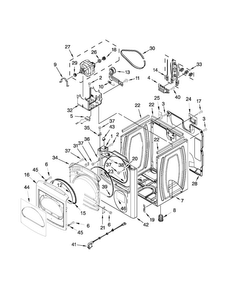 Cabinet Parts Diagram and Parts List for 11068102310  Kenmore Dryer