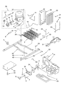Unit Parts Diagram and Parts List for ED5LHGXNT00  Whirlpool Refrigerator