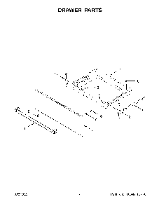 Drawer Parts Diagram and Parts List for YKSEG700EBS6  KitchenAid Range