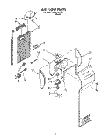 AIR FLOW Diagram and Parts List for KSRB25QABL01  KitchenAid Refrigerator