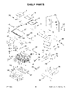 Shelf Parts Diagram and Parts List for KRFF302ESS06  KitchenAid Refrigerator