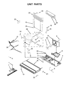 Unit Parts Diagram and Parts List for KRBR102ESS00  KitchenAid Refrigerator