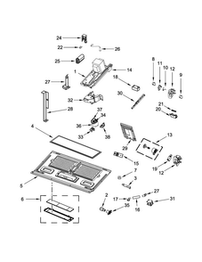 Interior And Ventilation Parts Diagram and Parts List for WMH73521CH2  Whirlpool Microwave