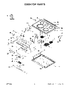 Cooktop Parts Diagram and Parts List for KSEG700EBS6  KitchenAid Range