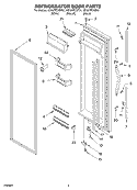 REFRIGERATOR DOOR Diagram and Parts List for GD25FFCHT01  Whirlpool Refrigerator