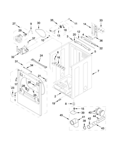 Cabinet Parts Diagram and Parts List for 11069132413  Kenmore Dryer