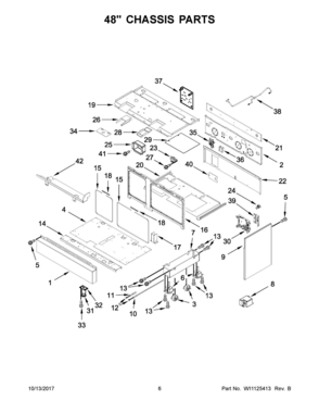 04 - 48" CHASSIS PARTS Diagram and Parts List for JGRP548WP02  Whirlpool Range