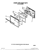 LOWER OVEN DOOR Diagram and Parts List for BES450WB0  Roper Range