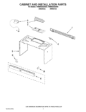 CABINET AND INSTALLATION PARTS Diagram and Parts List for YWMH53520AH0  Whirlpool Microwave
