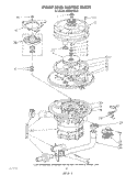 PUMP AND MOTOR Diagram and Parts List for KUDS21SS2  KitchenAid Dishwasher