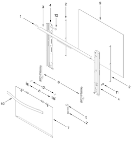 Part Location Diagram of W11761815 Whirlpool GLASS-DOOR