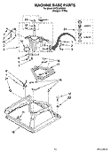 MACHINE BASE PARTS Diagram and Parts List for WET3300SQ0  Whirlpool Washer Dryer Combo