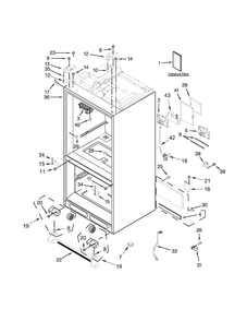 Cabinet Parts Diagram and Parts List for KFIS29PBMS01  KitchenAid Refrigerator
