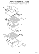 REFRIGERATOR SHELF Diagram and Parts List for ED22GWXFT05  Whirlpool Refrigerator