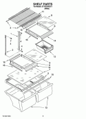 SHELF PARTS, OPTIONAL PARTS Diagram and Parts List for ET1FTKXKQ11  Whirlpool Refrigerator