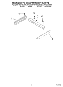 MICROWAVE COMPARTMENT PARTS Diagram and Parts List for KBHC109JBT03  KitchenAid Microwave Oven Combo