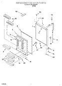 REFRIGERATOR DOOR Diagram and Parts List for 1VET27DKGW1  Whirlpool Refrigerator