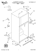 CABINET, LITERATURE Diagram and Parts List for ET21NKXJW01  Whirlpool Refrigerator
