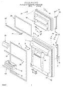 DOOR Diagram and Parts List for ET19RMXGN02  Whirlpool Refrigerator