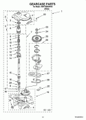 GEARCASE PARTS, OPTIONAL PARTS (NOT INCLUDED) Diagram and Parts List for 7MWT98840WW0  Whirlpool Washer