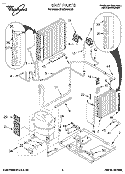 UNIT, LITERATURE Diagram and Parts List for 3PACM18DD0  Whirlpool Air Conditioner