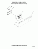 CONTROL PANEL PARTS Diagram and Parts List for KUDC20FVSS2  KitchenAid Dishwasher
