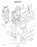 DOOR Diagram and Parts List for DP8500XTN4  Whirlpool Dishwasher