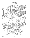 SHELF, LIT/OPTIONAL Diagram and Parts List for ET20DKXXN11  Whirlpool Refrigerator