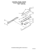 CONTROL PANEL PARTS Diagram and Parts List for GY399LXUB03  Whirlpool Range