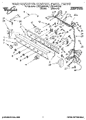 WASHER/DRYER CONTROL PANEL Diagram and Parts List for LTE7245AN0  Whirlpool Washer Dryer Combo