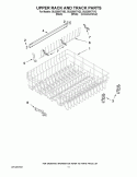 UPPER RACK AND TRACK PARTS Diagram and Parts List for GU3200XTVY2  Whirlpool Dishwasher
