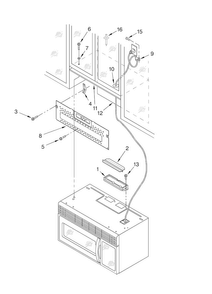 Installation Diagram and Parts List for MH6150XHB1  Whirlpool Microwave
