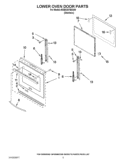 LOWER OVEN DOOR PARTS Diagram and Parts List for KEBS207BSS00  KitchenAid Wall Oven