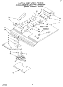 LATCH AND VENT Diagram and Parts List for KEBS277YBL4  KitchenAid Wall Oven