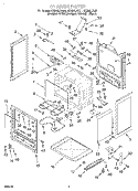 CHASSIS Diagram and Parts List for GR396LXGQ1  Whirlpool Range
