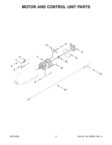 Part Location Diagram of W11738621 Whirlpool POWER CORD