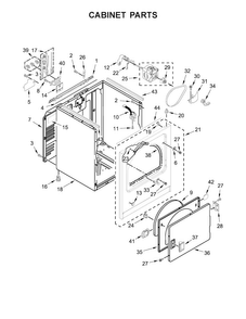 Cabinet Parts Diagram and Parts List for 11067132410  Kenmore Dryer