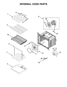 Internal Oven Parts Diagram and Parts List for WOS97ES0ES02  Whirlpool Wall Oven