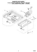 BASE PLATE PARTS Diagram and Parts List for KCMS185JBL2  KitchenAid Microwave