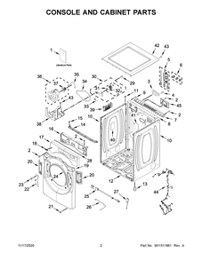 Part Location Diagram of W11733952 Whirlpool CNTRL-ELEC