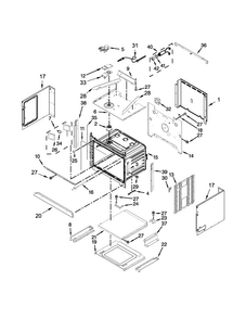 Oven Parts Diagram and Parts List for KOCE507ESS01  KitchenAid Microwave