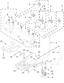 Manifold Parts Diagram and Parts List for CRGW3487RS0  Whirlpool Range