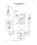 TUB AND BASKET Diagram and Parts List for LA5580XPW1  Whirlpool Washer